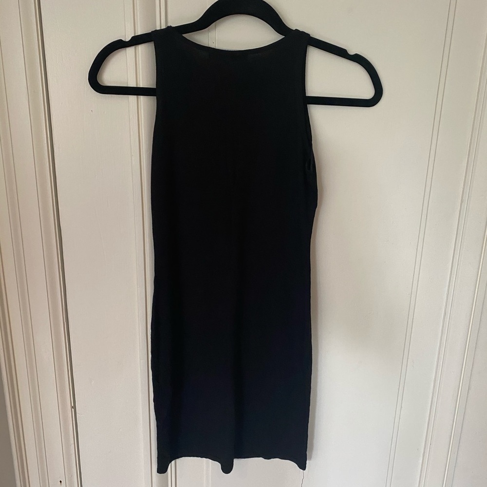 Missguided Super Soft Basic Round Neck Little Black Dress LBD - Picture 4 of 6